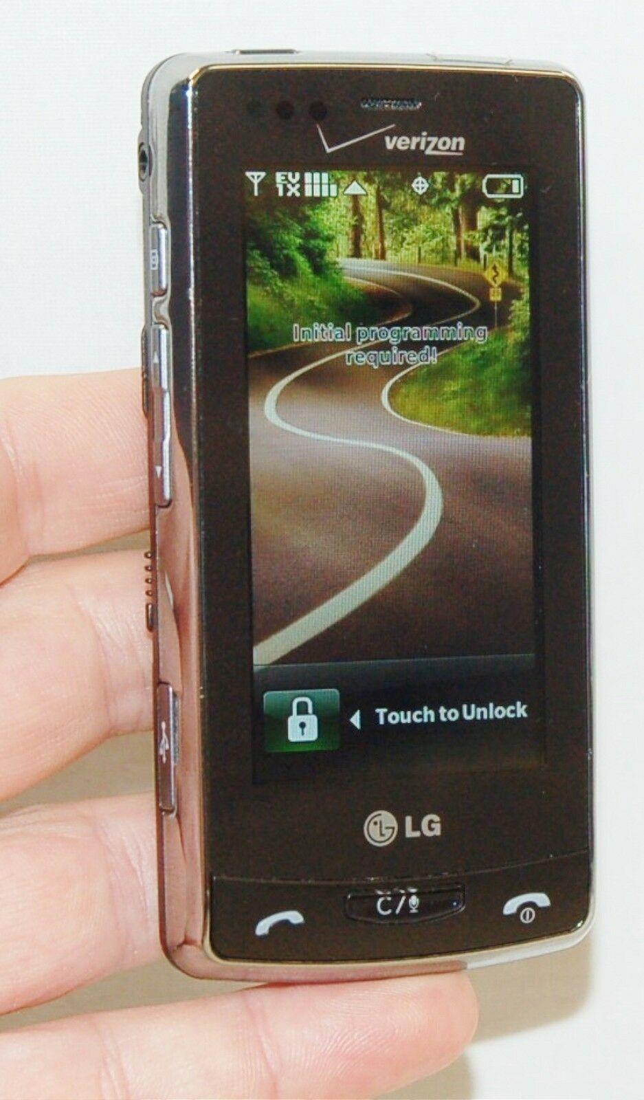 LG VX9600 Versa Verizon CHROME BEZEL Touch Screen Cell Phone 2MP Camera vCast 3G