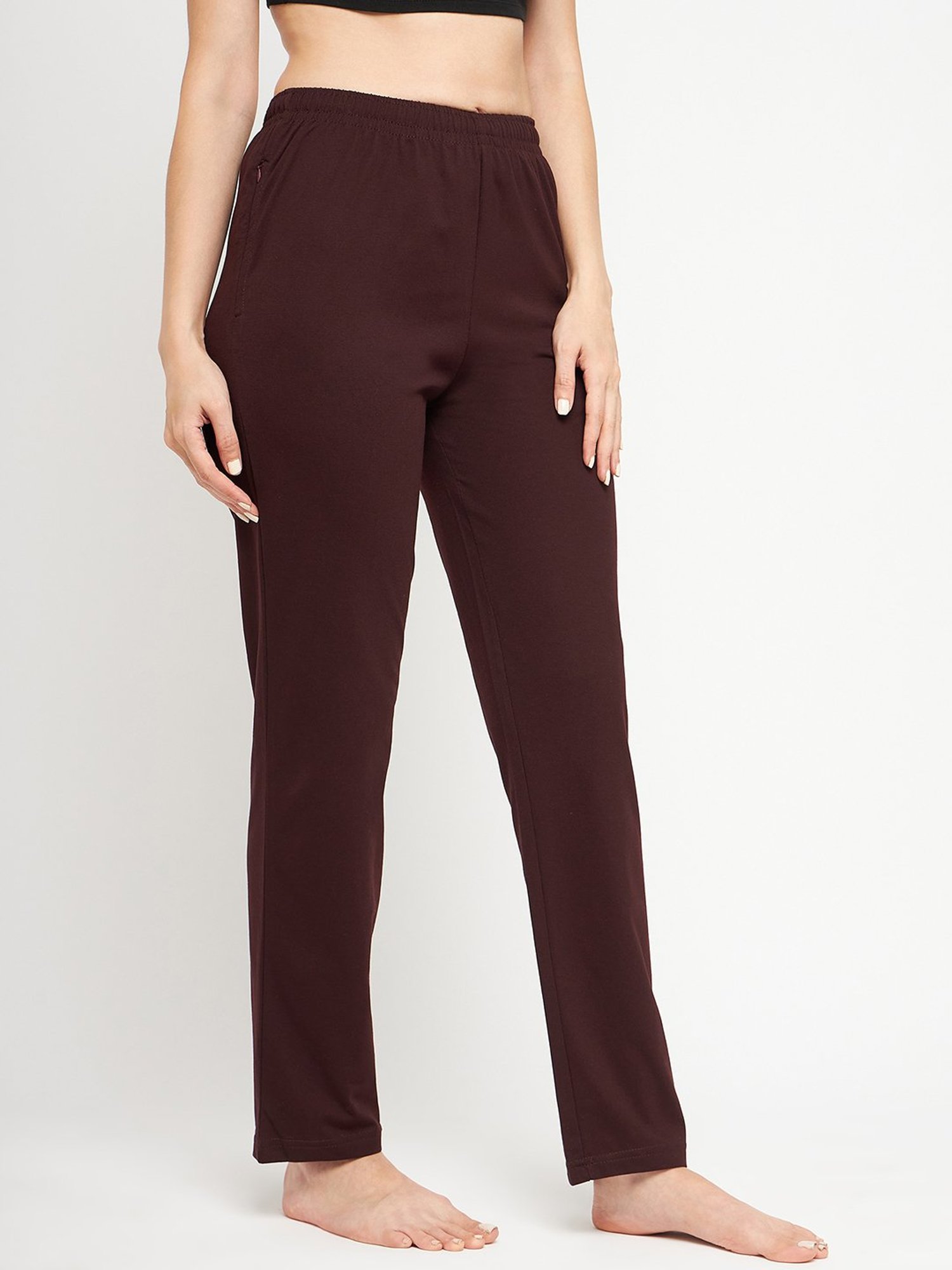 Okane Burgundy Mid Rise Lounge Pants