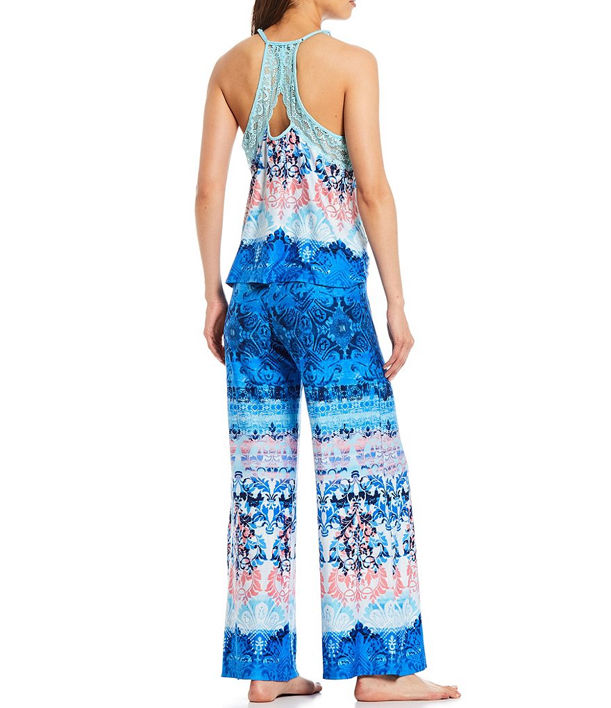 Cabernet Paisley Printed Woven Coordinating Pajama Set