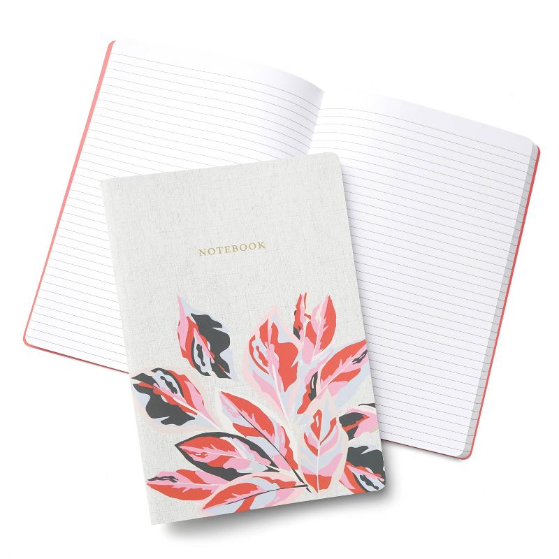 2pk Lined Journal 10"x7" Stitched Spine Floral - Gartner Studios