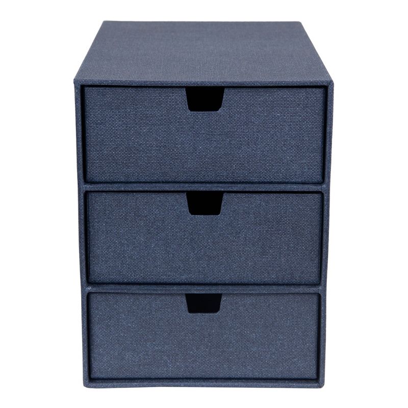 Ingrid 3-Drawer Canvas Supply Chest Blue - Bigso Box of Sweden