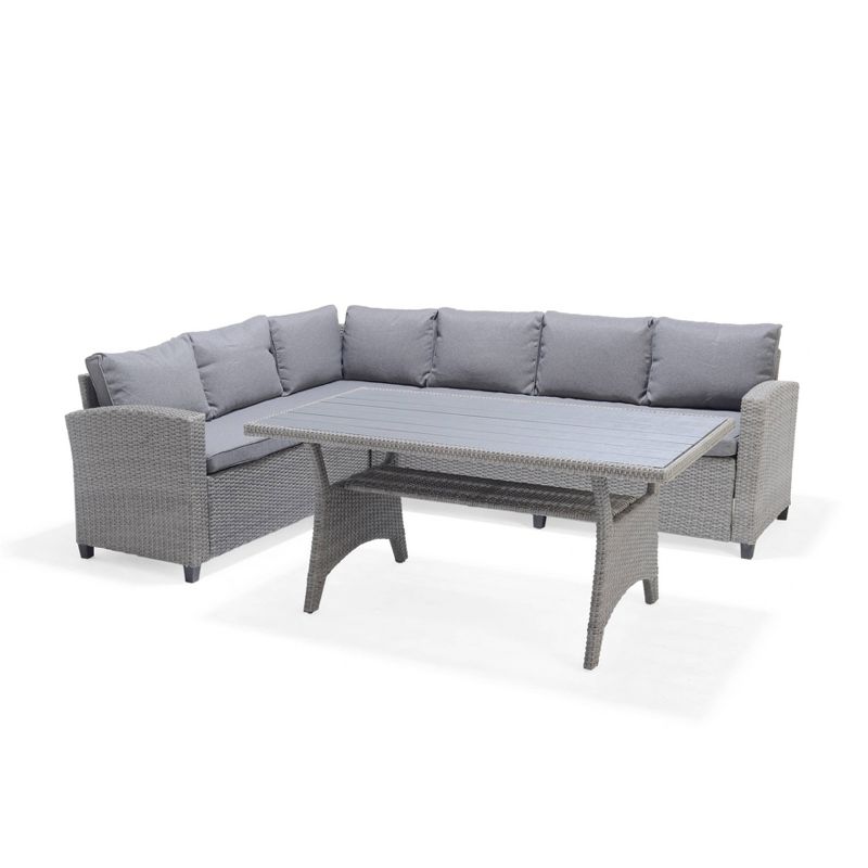 Laksfield 3pc Wicker Patio Conversation Set - Amazonia