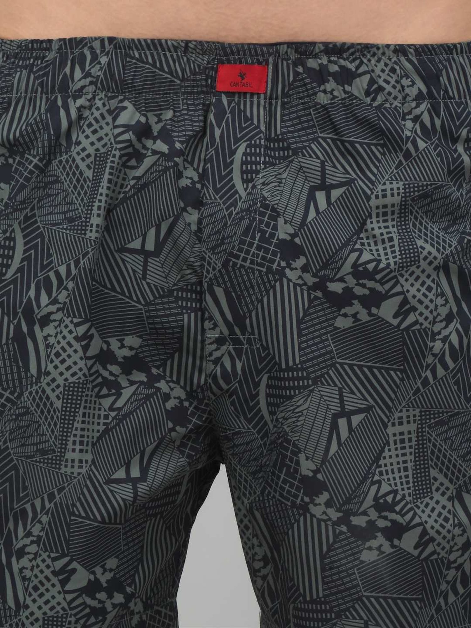 Cantabil Green Cotton Regular Fit Printed Boxers