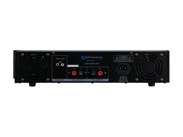 Technical Pro AX2000 2U Professional 2CH Power Amplifier - Black