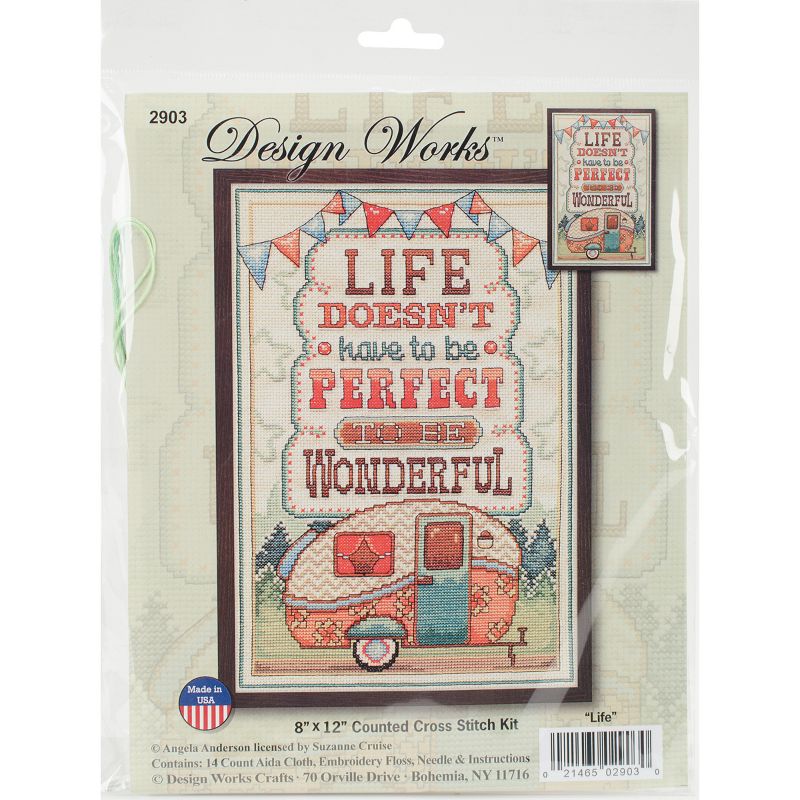 Design Works Counted Cross Stitch Kit 8"X12"-Life Is Wonderful (14 Count)
