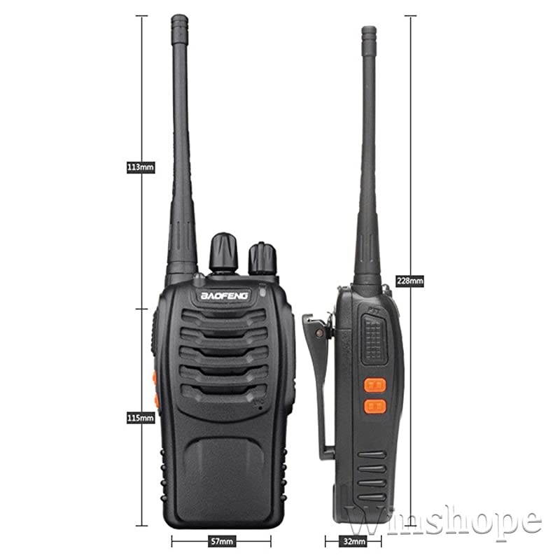 Long Range FRSGMRS Walkie Talkies 8 Pack Two Way Radios with Earpiece UHF Handheld Reachargeble BF888s Walkie Talkie for Adults or Kids Liion Battery and Charger Included