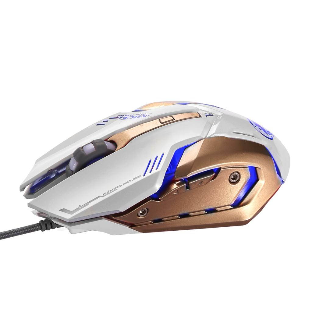 Funtech 4000DPI Wired Gaming Mouse 6 Buttons 500Hz Adjustable LED Optical Professional Gamer Mouse USB Computer Mice For PC Laptop V8