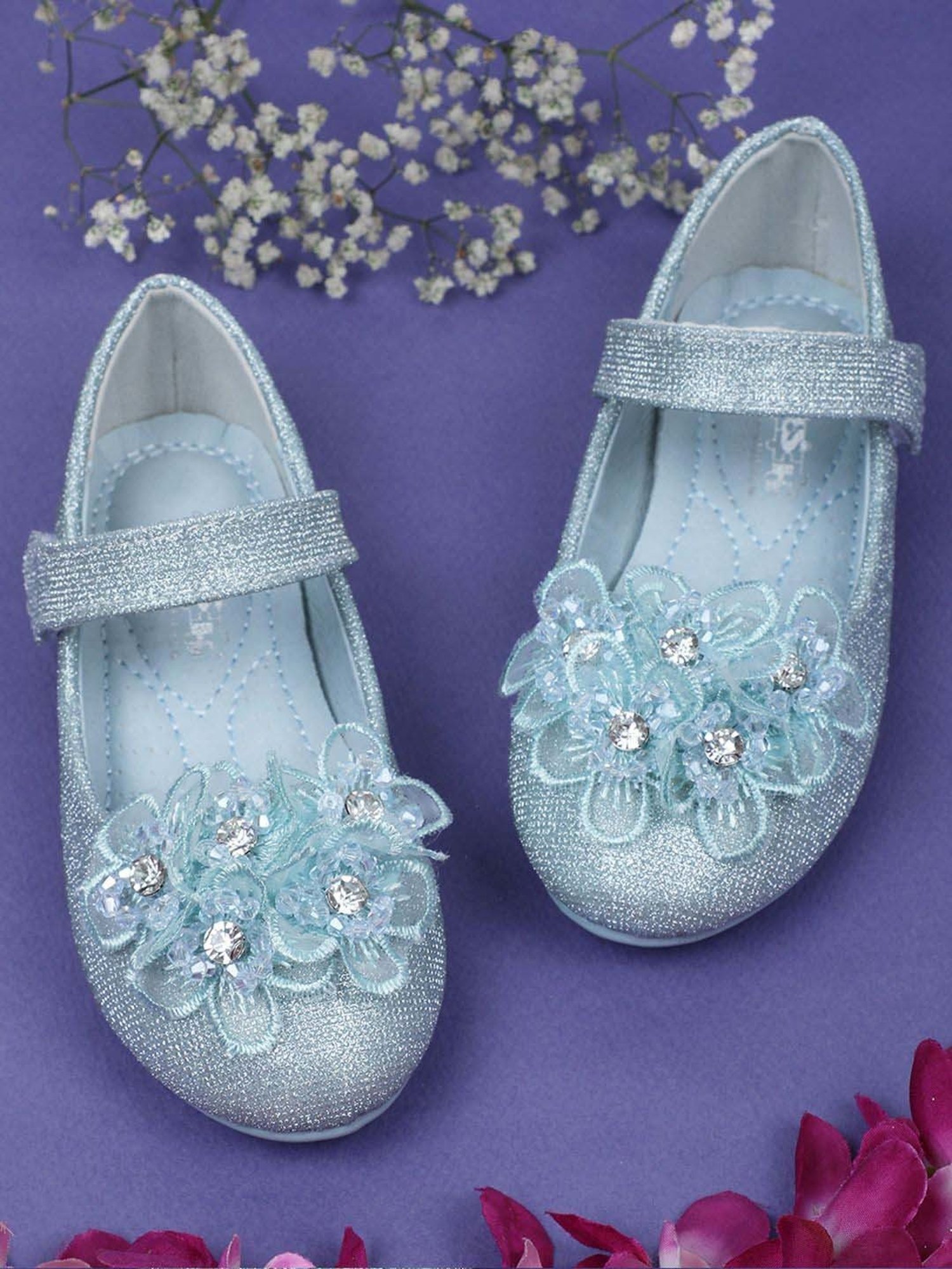 Baby Moo Kids Blue Bash Princess Frozen Theme Mary Jane Shoes