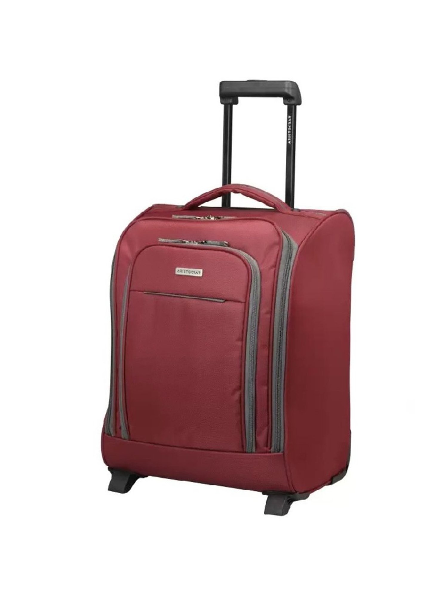 Aristocrat Drive Red Solid Soft Cabin Trolley Bag - 28 Cm