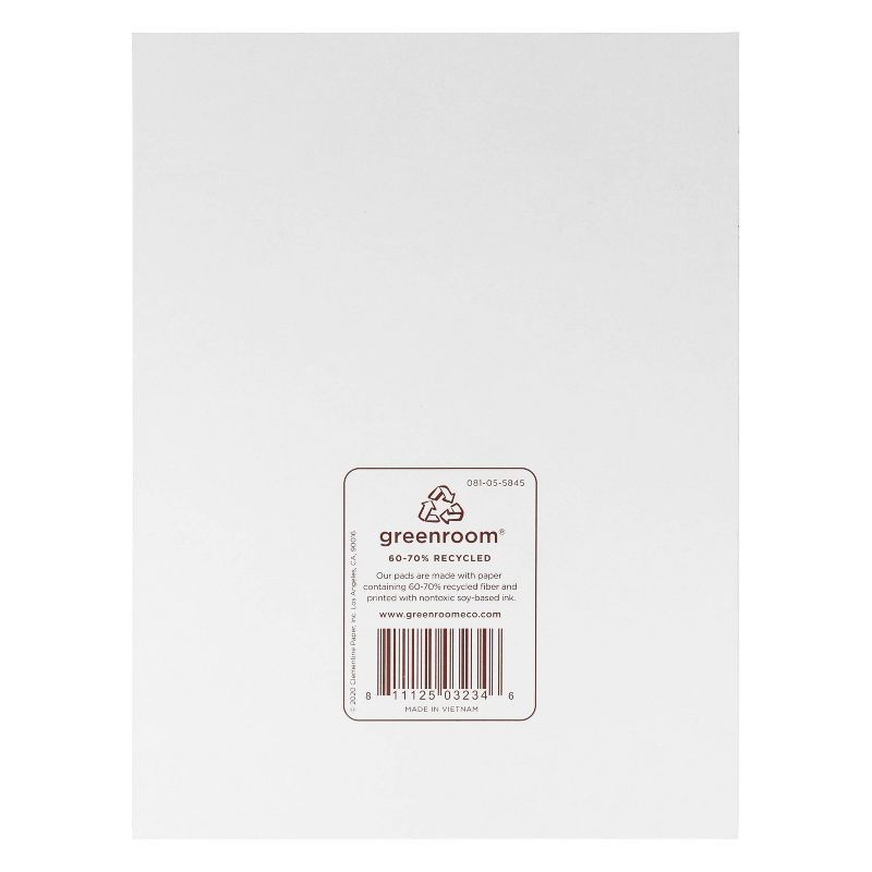 6" x 8" 120pg Desk Notepad Teal Floral - greenroom