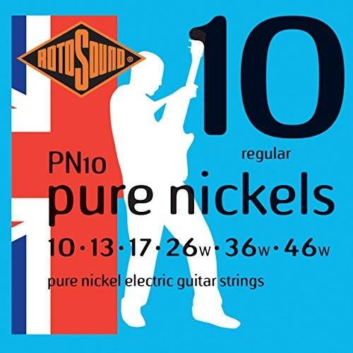 rotosound pn10 pure nickel electric guitar strings 1046