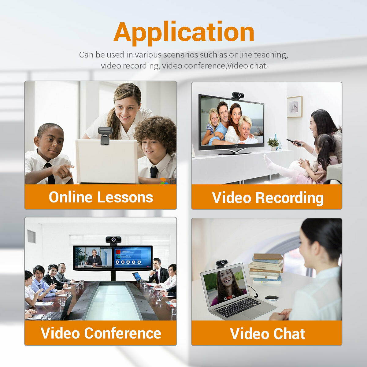 1080 P Full HD USB Webcam for PC Desktop & Laptop Web Camera with Microphone