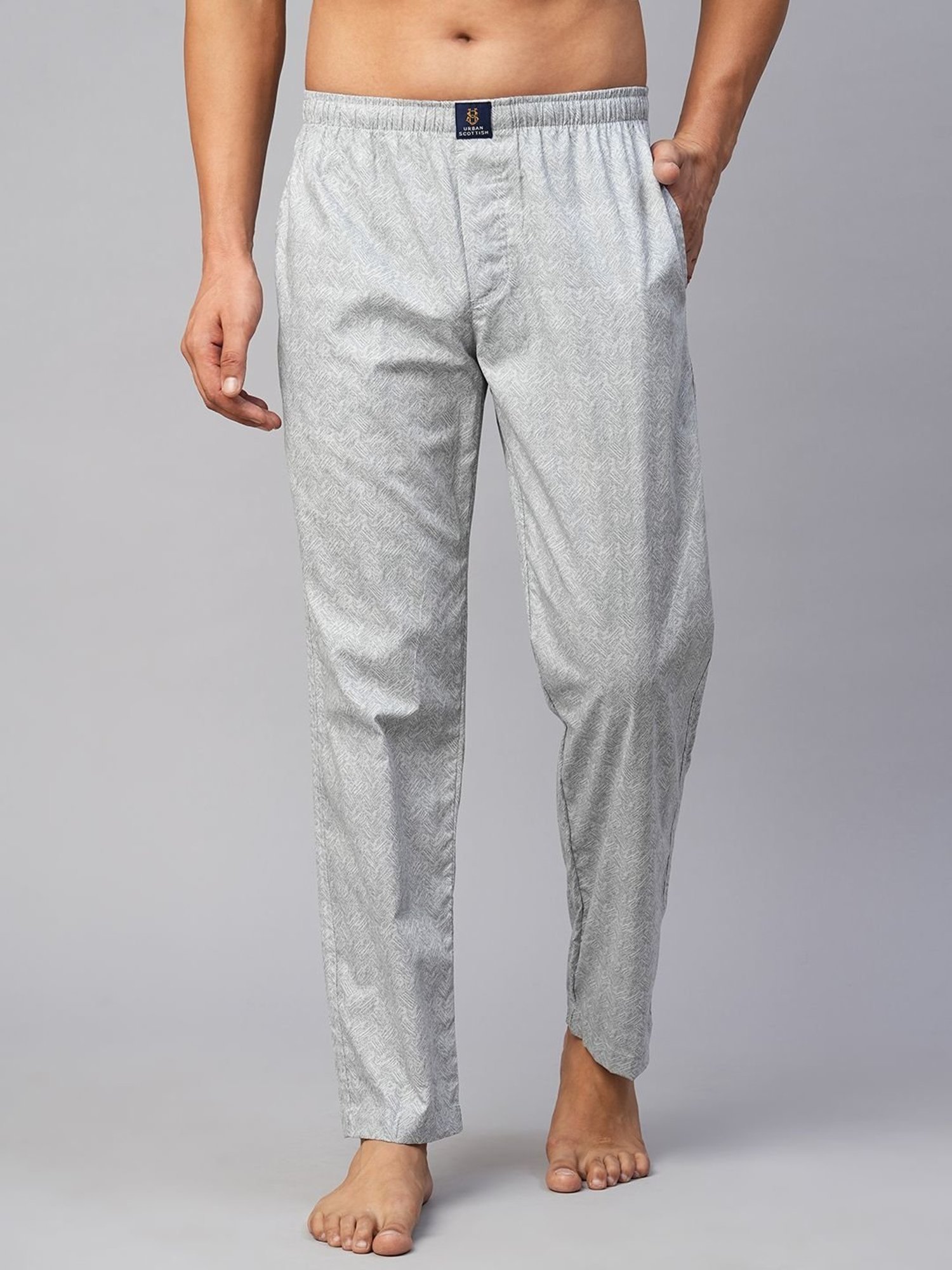 Crimsoune Club White Cotton Regular Fit Printed Lounge Shorts