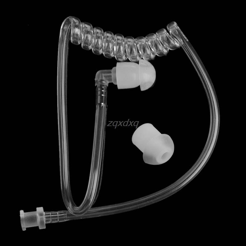 Transparent Coil Acoustic Air Tube Earplug With Copper Ring For Two-Way Radio Walkie Talkie Earpiece Earbud Headset Accessories