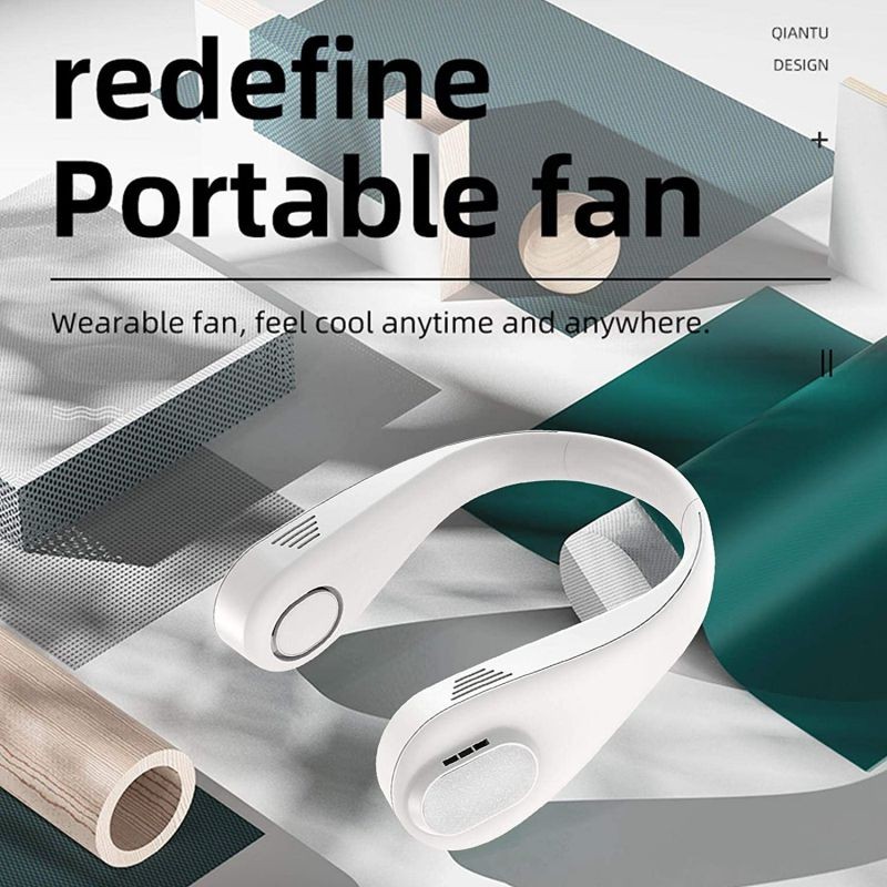 TeeTree Mini Portable USB Air Conditioner Fan, Hanging Neck Air Cooler Smart Sport USB Fan, Hanging Neck Cooler Physical Cooling,for Sports Outdoor Travel Ultra-Quiet Adjustable