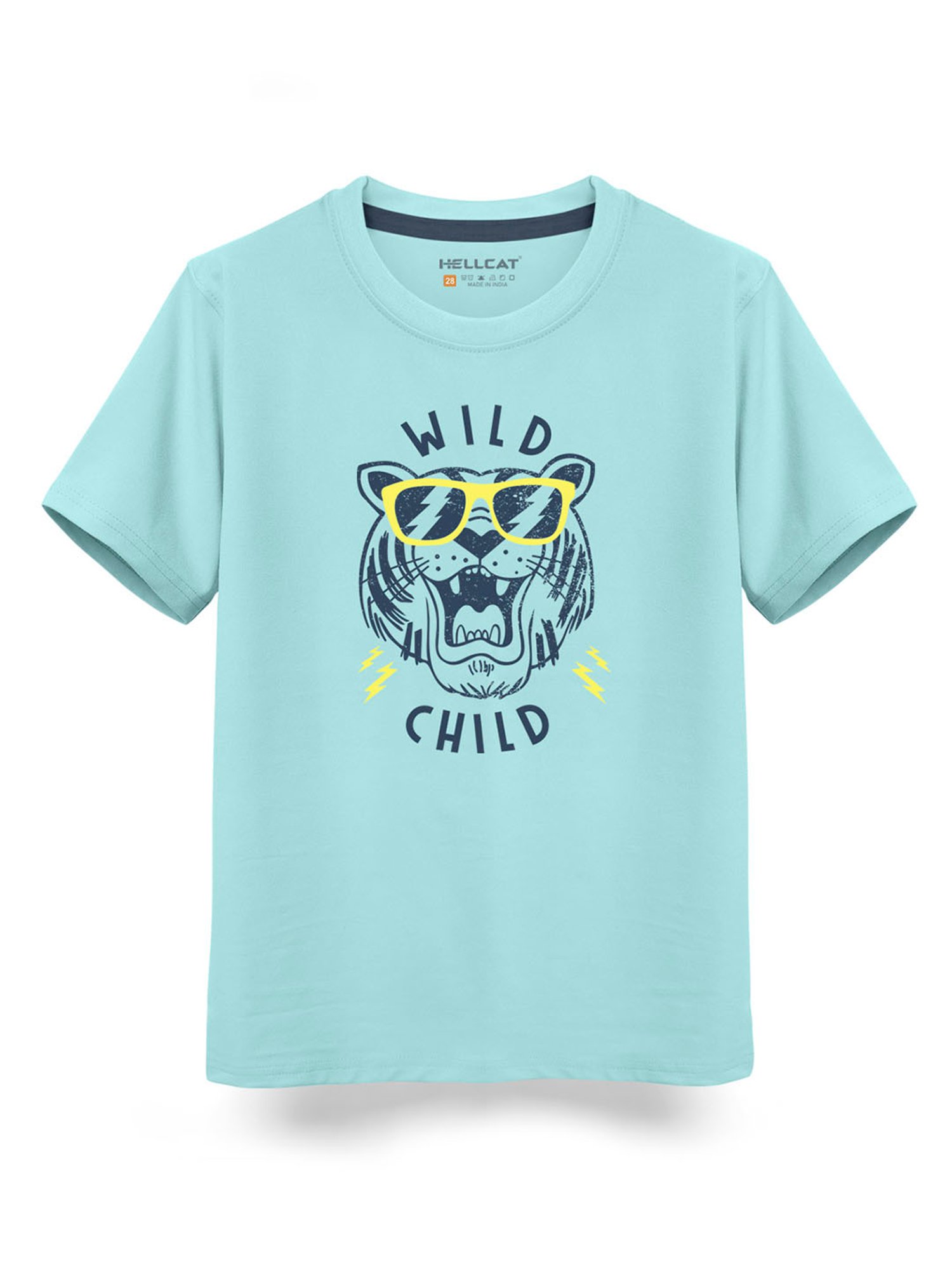 HELLCAT Kids Blue Printed T-Shirt (Pack Of 2)