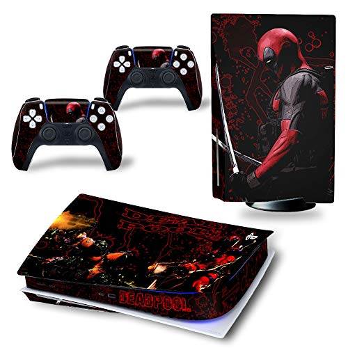 For ps5 sticker shell, console skin sticker, suitable for the drag and drop of the Play Station console and joystick/controller into one(The label defaults to the CD-ROM version)
