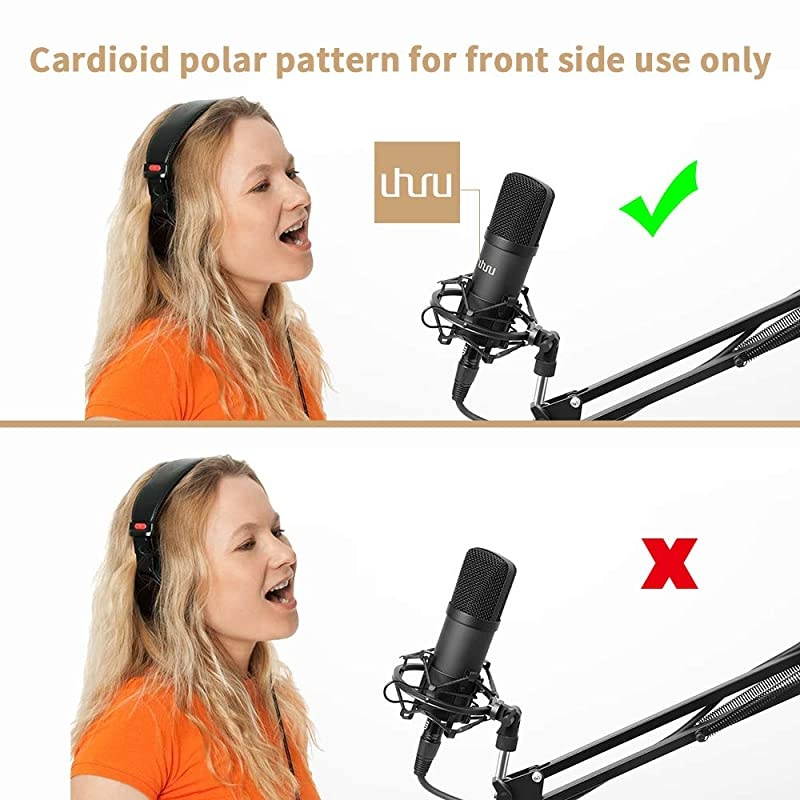 XLR Condenser Microphone,  Professional Vocal Cardioid Microphone Kit with Boom Arm, Shock Mount, Pop Filter, Windscreen and XLR Cable, for Broadcasting,Recording,Podcasting and YouTube(XM-900)