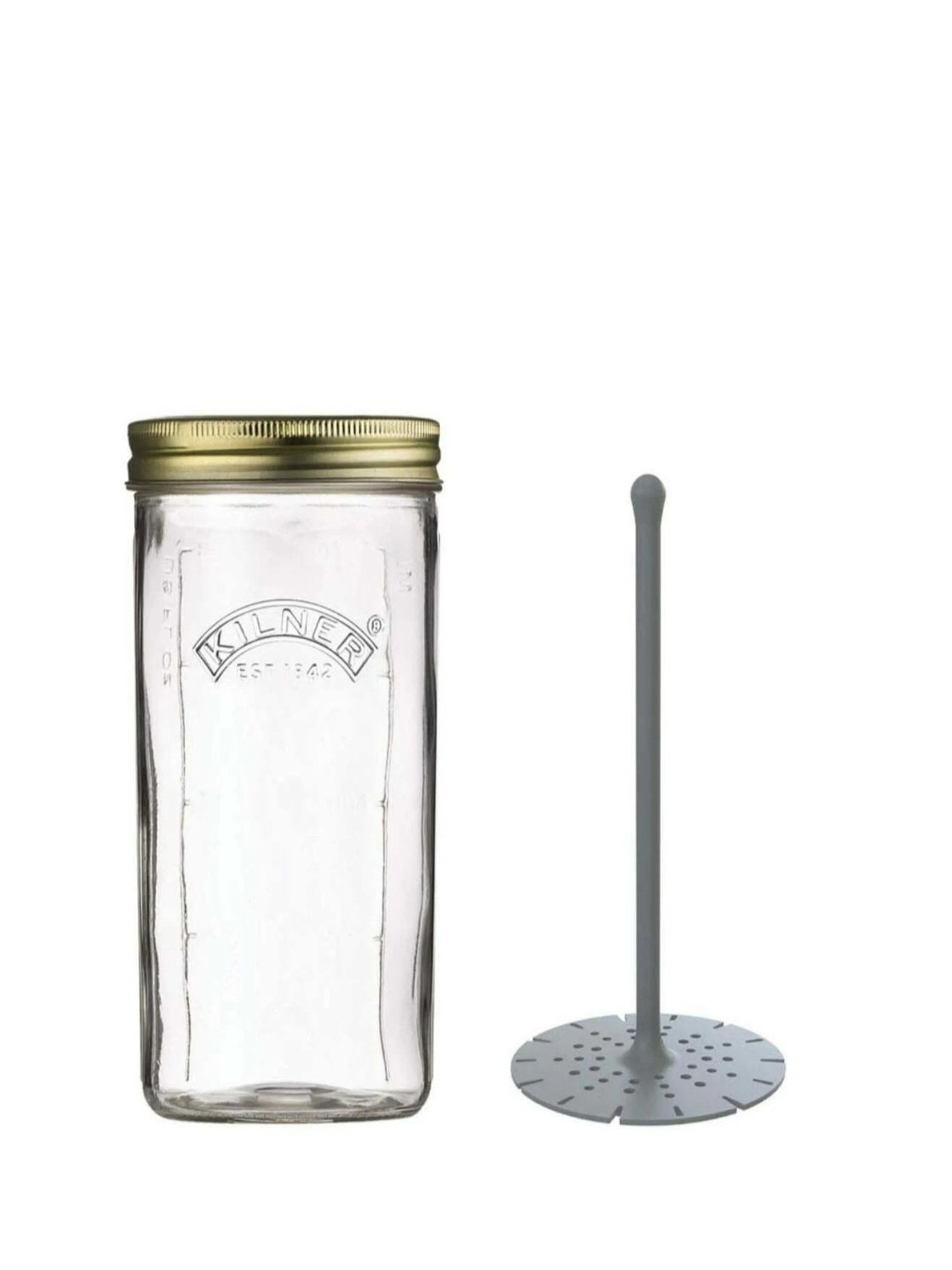 Kilner Transparent Glass Pickle Jar with Lifter - 1 L