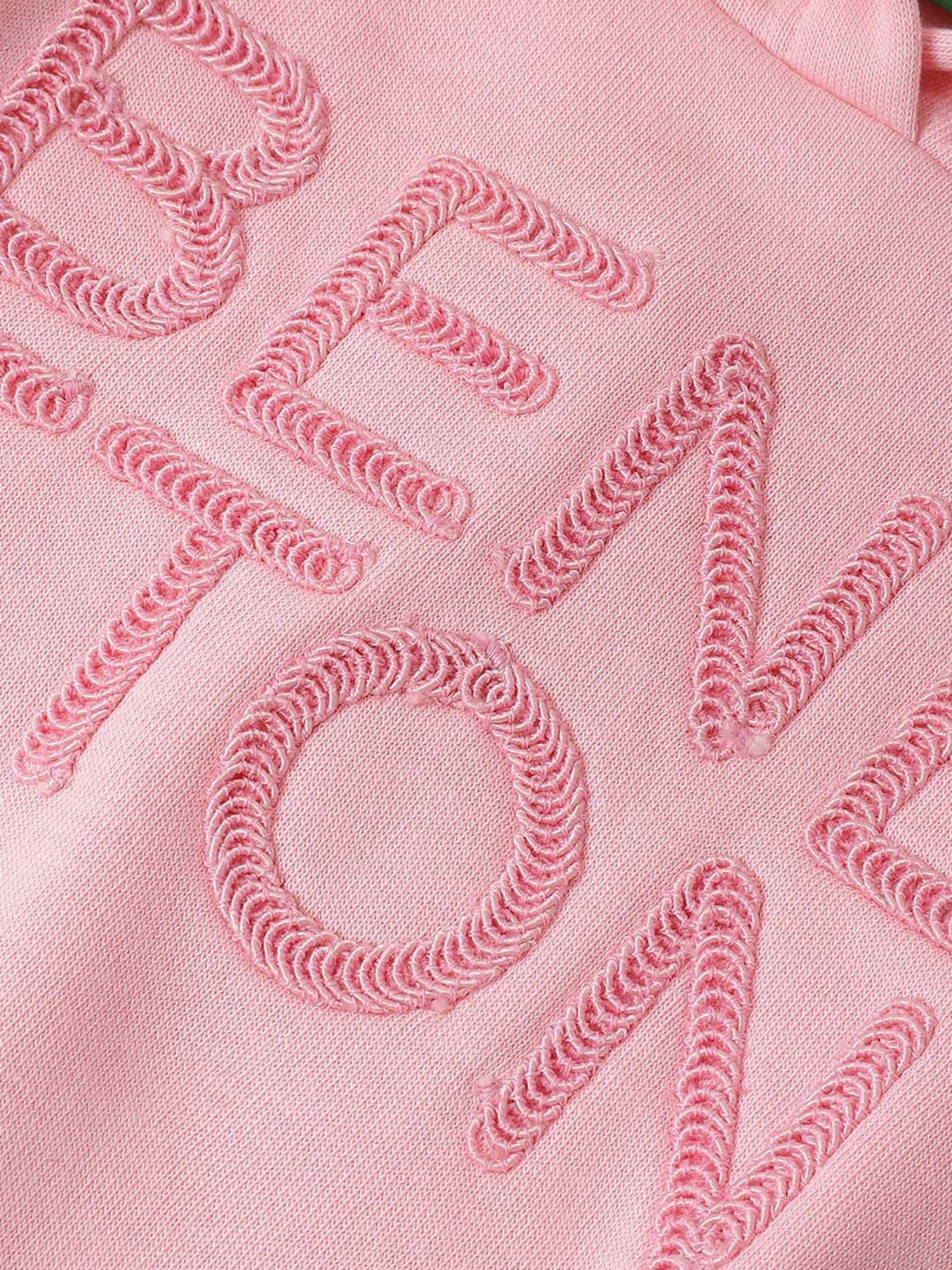 United Colors of Benetton Girls Pink Solid Full Sleeves Sweatshirts