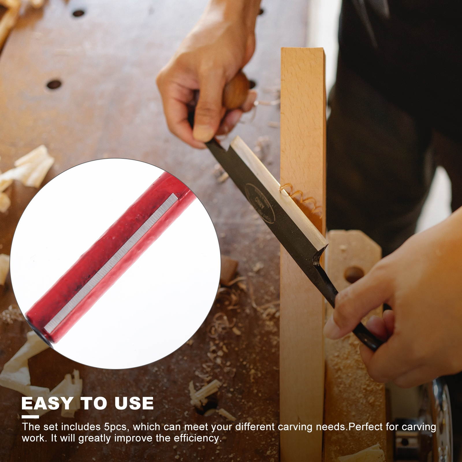 5pcs Woodwork Milling Cutter Tool Practical Efficient Carving Tool Trimmer Cutter