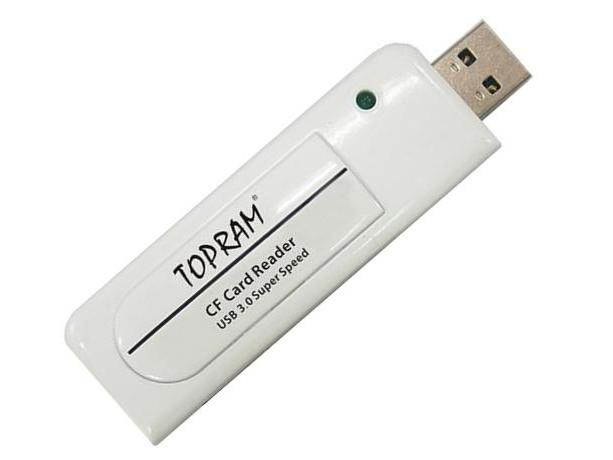 TOPRAM RV34 USB 3.0 CF CompactFlash Card Reader Support Kingston SanDisk up to 128GB Capacity
