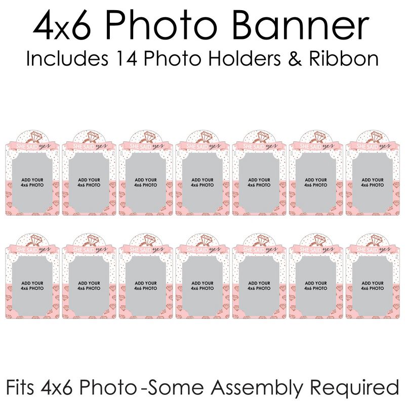 Big Dot of Happiness Bride Squad - DIY Rose Gold Bridal Shower or Bachelorette Party Decor - Picture Display - Photo Banner