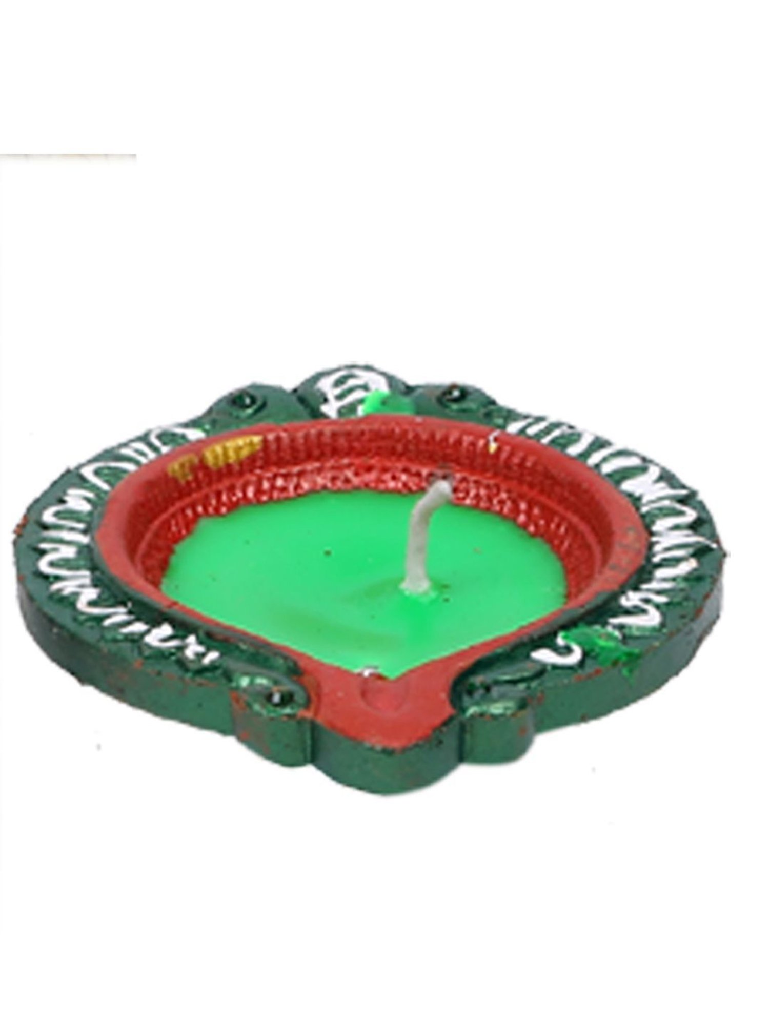 Aapno Rajasthan Multicolor Terracotta Handcrafted Wax Filled Big Diya - Set of 4