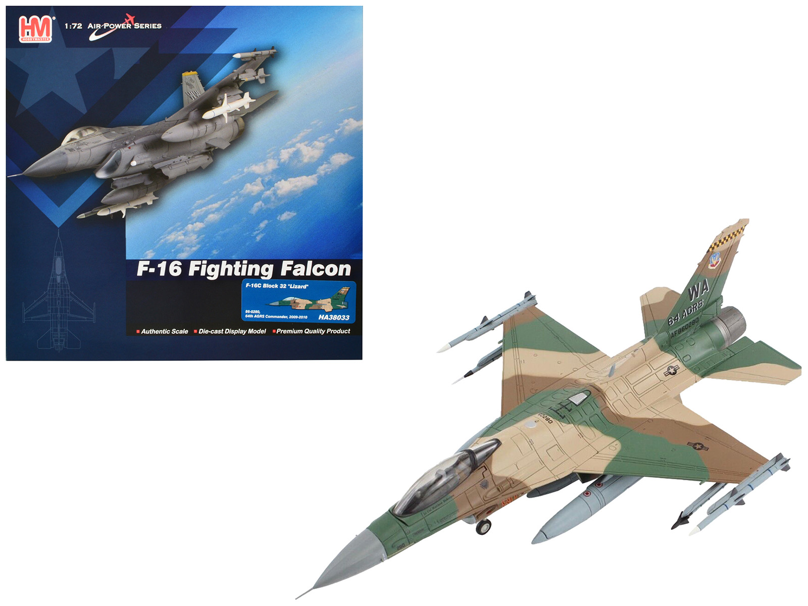 Lockheed Martin F-16C Fighting Falcon Fighter Aircraft "Viper Demo Team" (2021) United States Air Force 1/144 Diecast Model by JC Wings