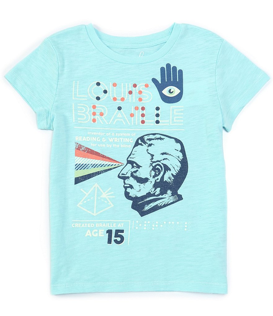 Peek Little/Big Girls 2T-12 Short-Sleeve Louis Braille Tee