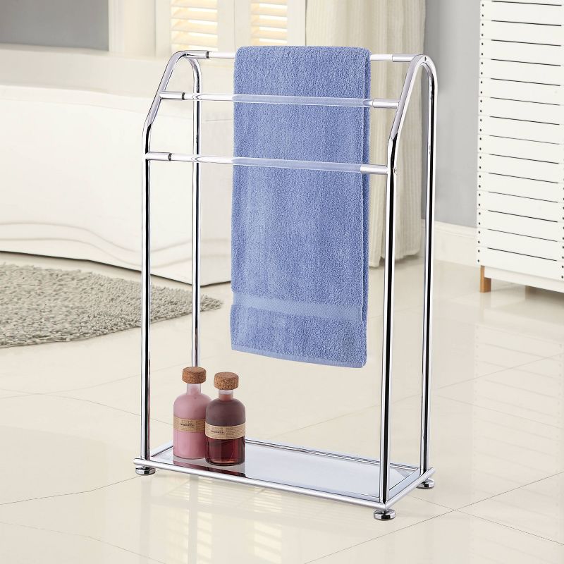 Three Bar Acrylic Towel Rack Chrome - Neu Home