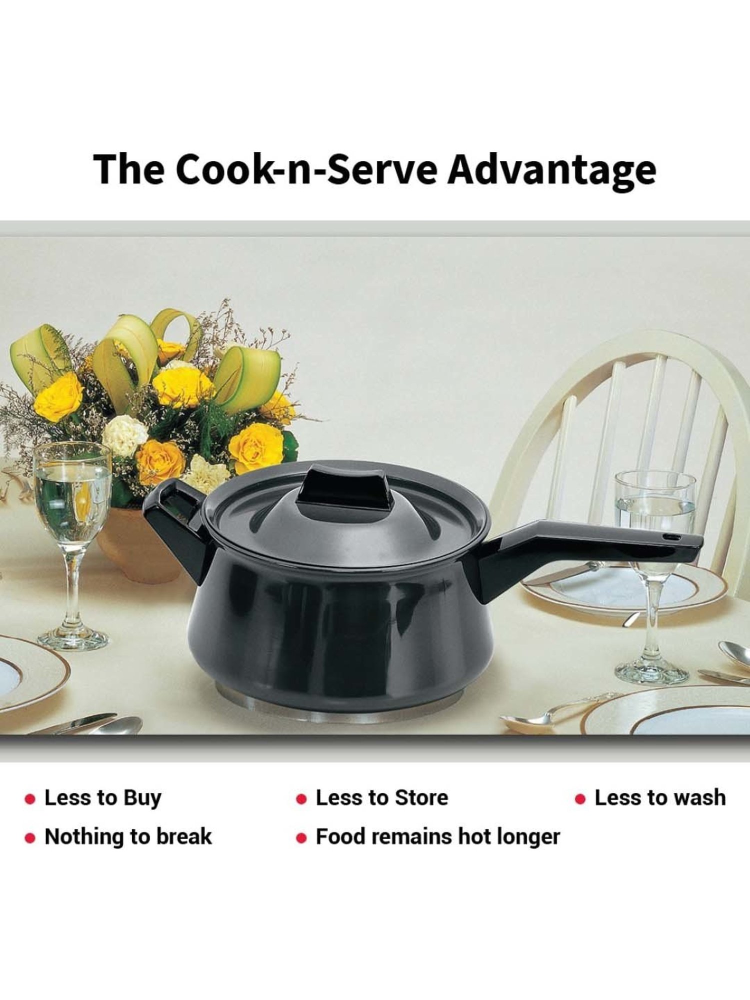 Hawkins Black Hard Anodised 21.9 cm Non-Toxic Handi Saucepan (3 L) - Set of 1