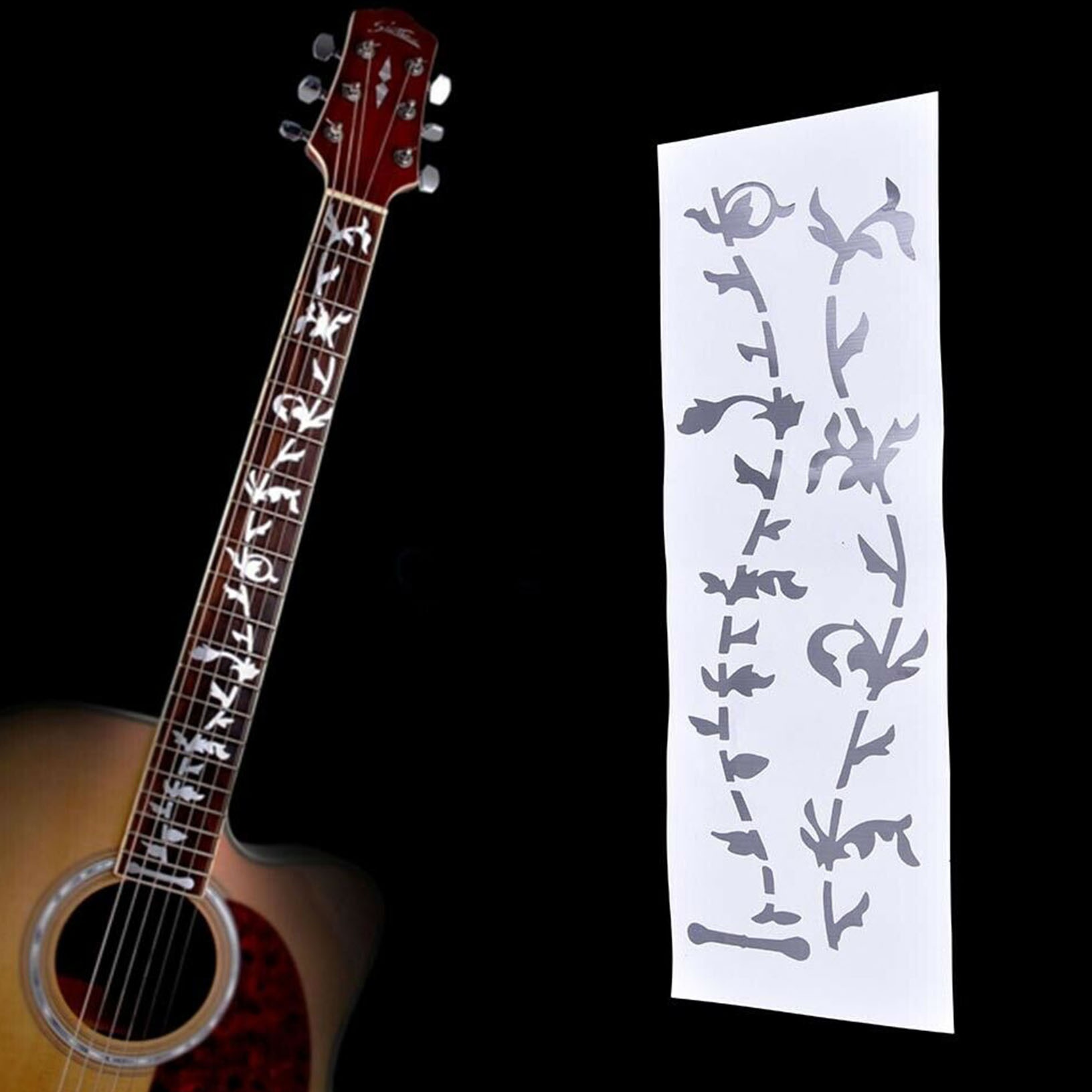 30 x Stickers Inlay Decal Ultra Thin Fretboard Sticker for Acoustic Guitar i-w67