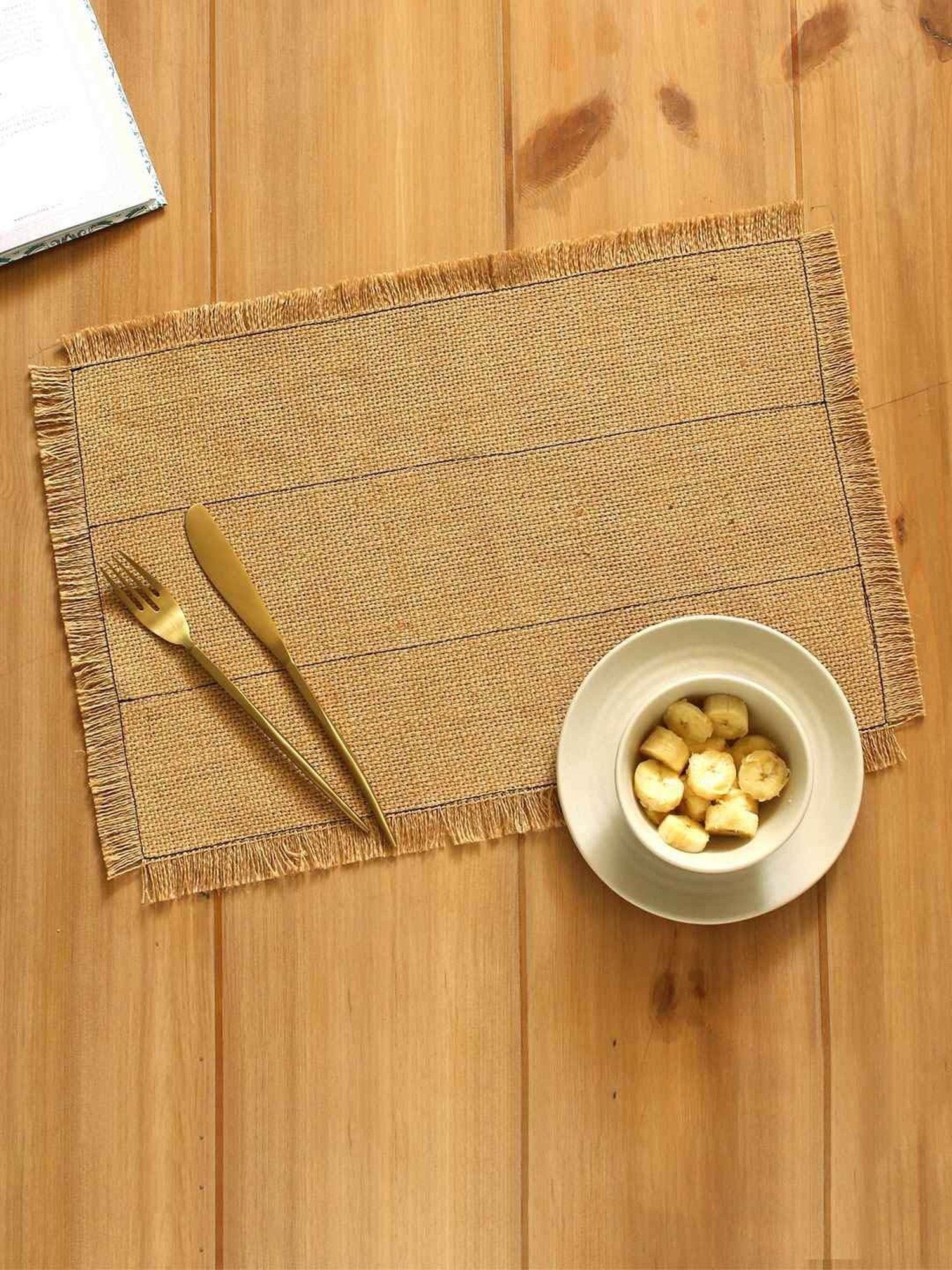 House This Nalikeram Beige Cotton Placemats - Set of 2