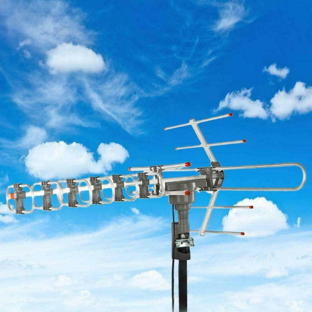 2x 180 Miles Outdoor Amplified HDTV 1080P HD TV Antenna 38dB 360 Rotator Digital