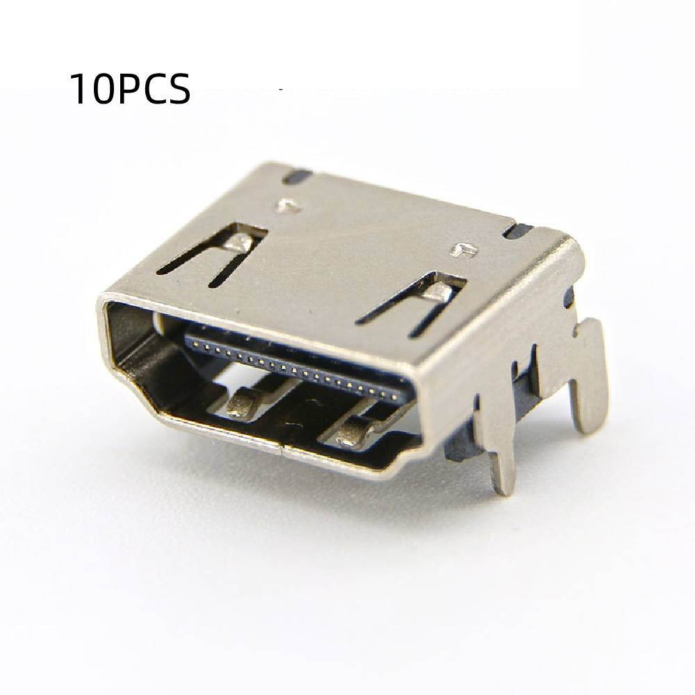 10PCS Patch 19Pin HDMI HD Interface Socket Gold Female Connector Socket