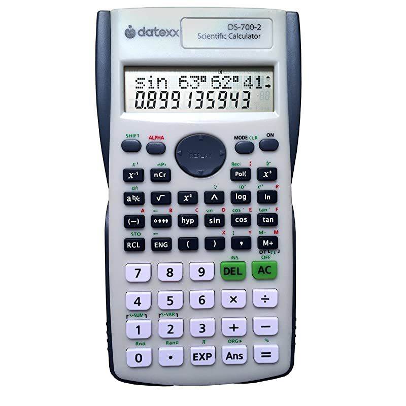 DS7002 Two Line Scientific Calculator 200 functions for Scientific and Algebraic Calculation