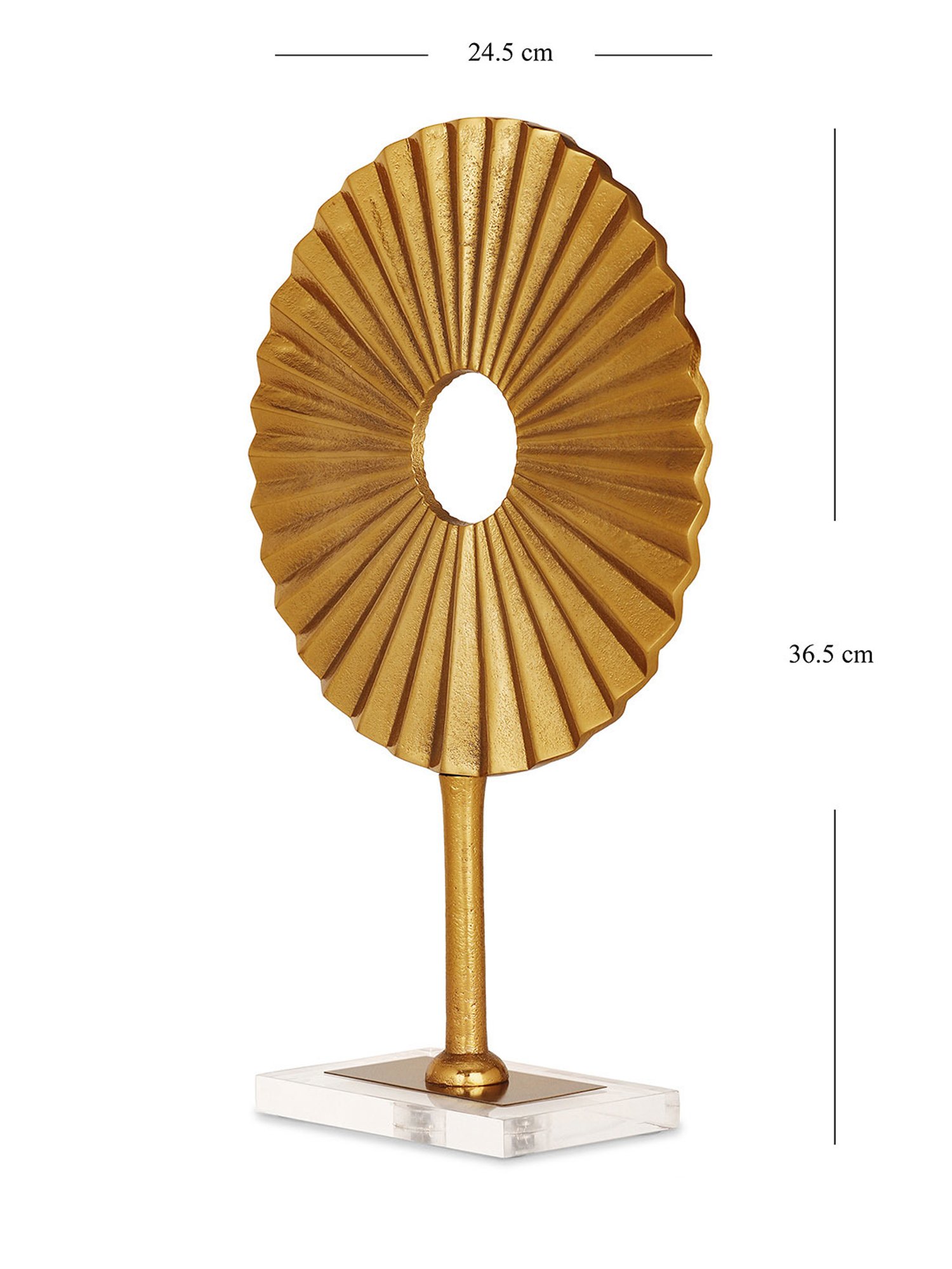 Pure Home and Living Gold Metal Textured Decor Objects