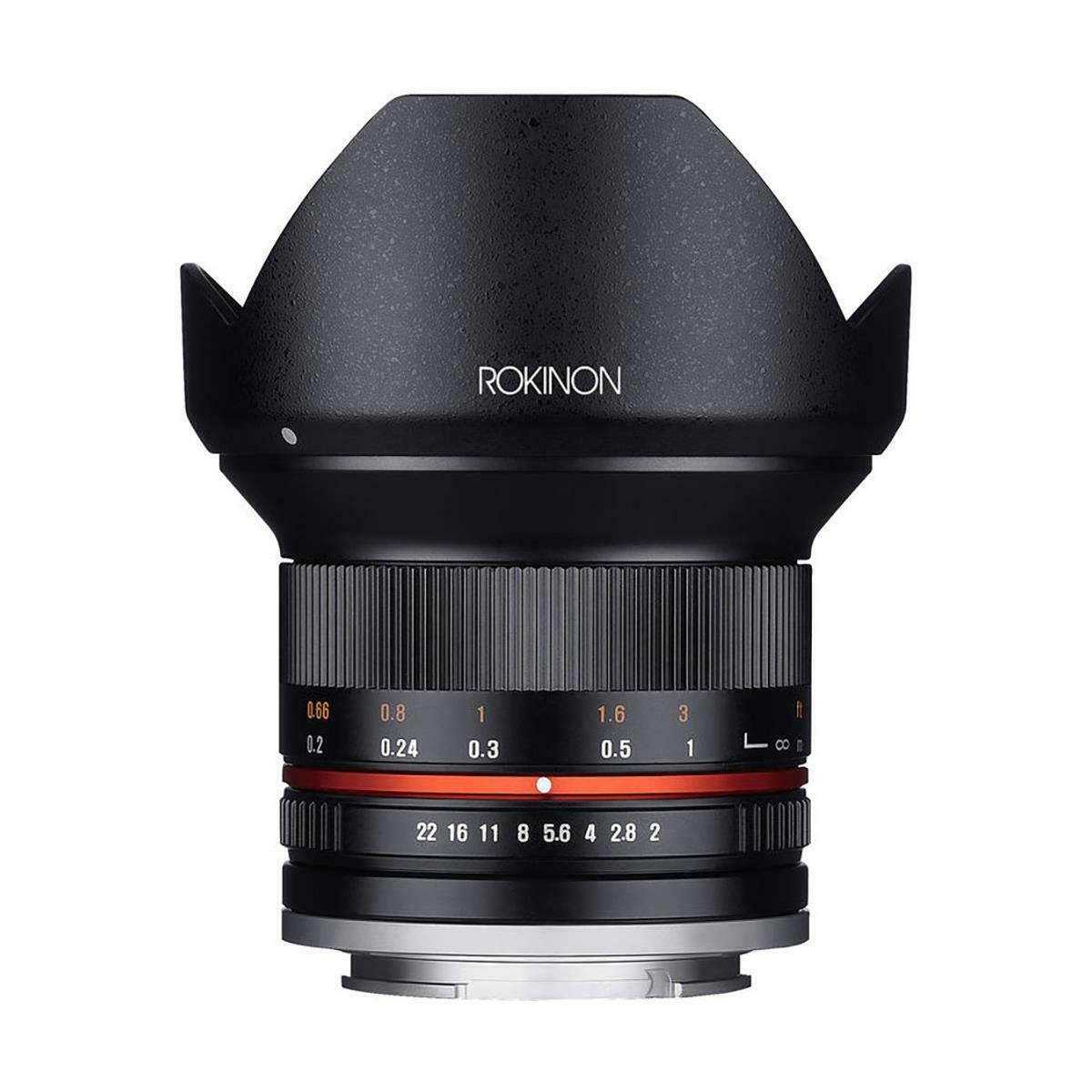 Rokinon 12mm f/2.0 NCS CS Lens for Sony E Mount Nex Series Mirrorless Cameras