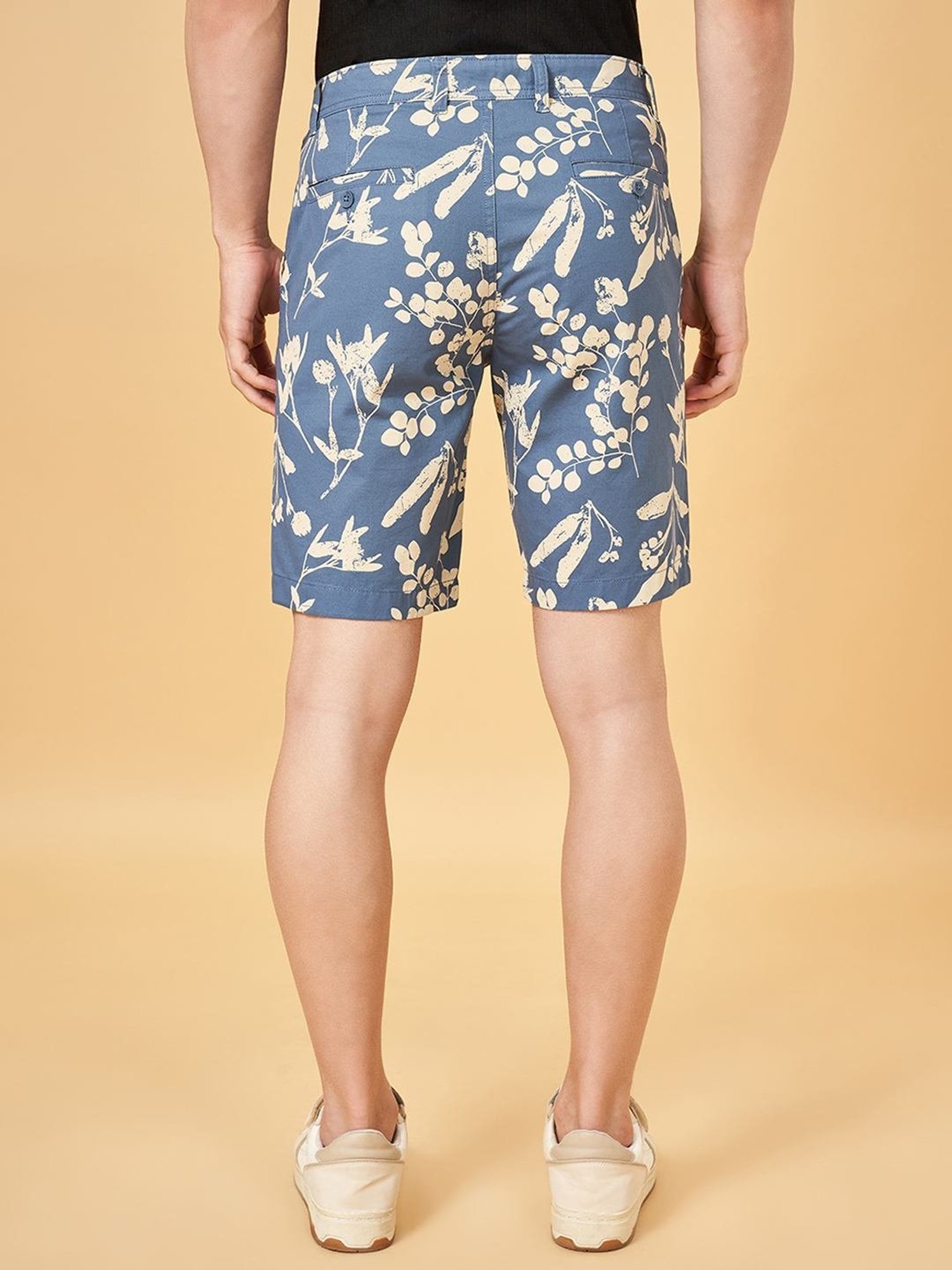 Urban Ranger By Pantaloons Deep Water Cotton Regular Fit Printed Shorts