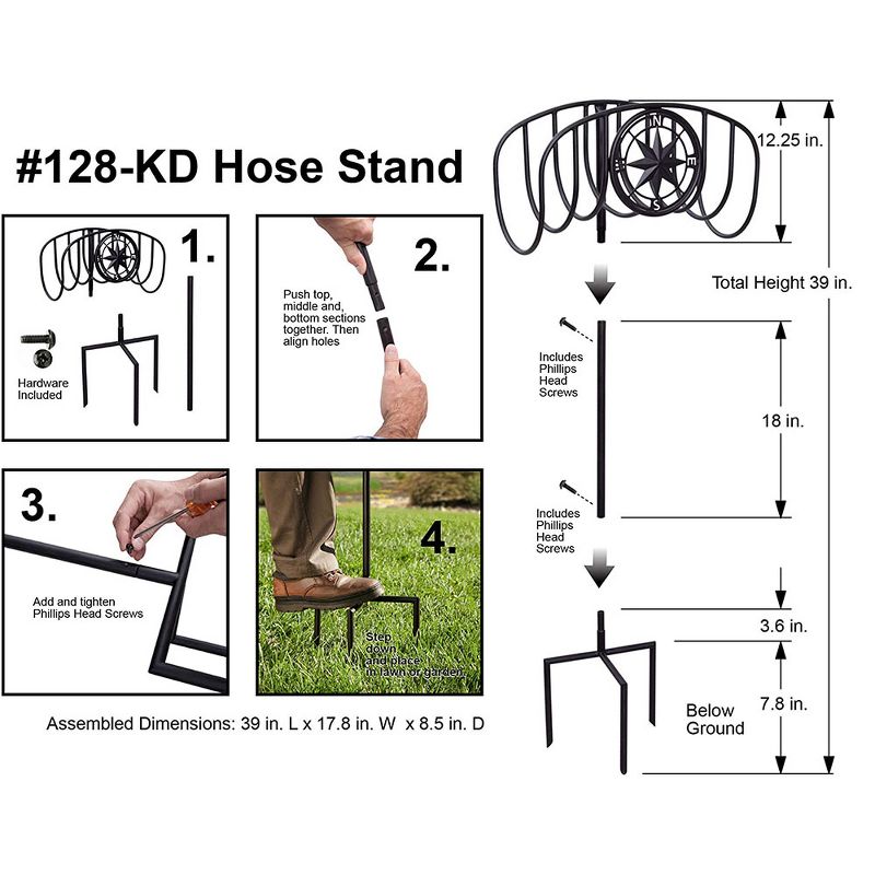 Suncast Swivel Smart Trak Hose Hideaway 225 Foot Hose Reel Storage Bin (3 Pack)