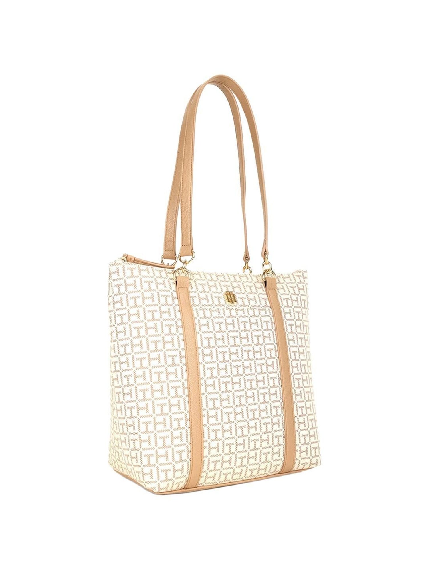 TOMMY HILFIGER Beige ODETTE II Logo Tote