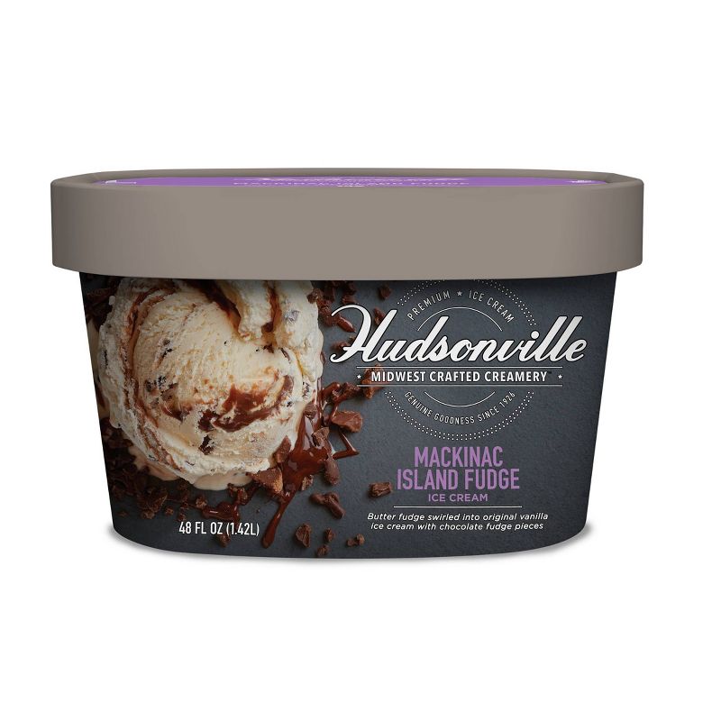 Hudsonville Mackinac Island Fudge Ice Cream - 48oz
