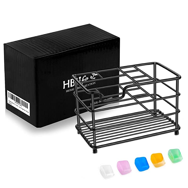 Electric Toothbrush Holder Large Stainless Steel Toothpaste Holder Bathroom Accessories Organizer Black