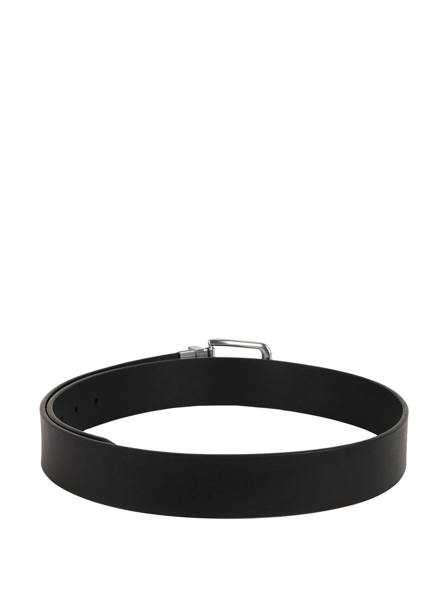 CALVIN KLEIN Black CLASSIC RO Textured Leather Reversible Belt