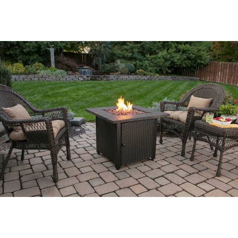 30" Outdoor Patio Gas Pit with Resin Tile Mantel - Endless Summer
