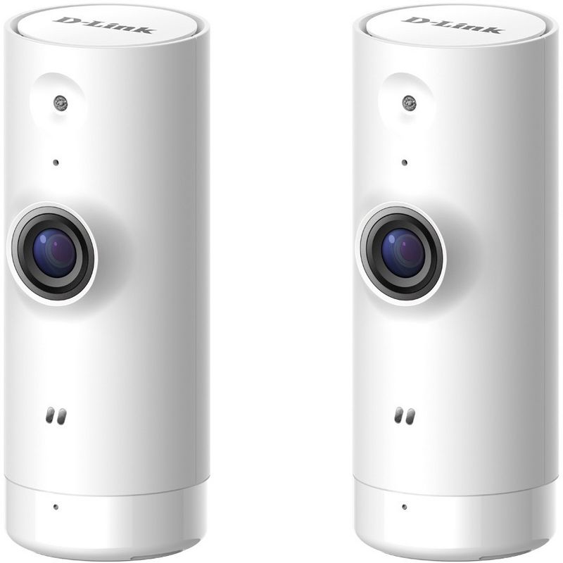D-Link WiFi Security Camera HD, Mini Indoor, 2-Pack, Cloud Recording, Motion Detection and Night Vision, Works with ALEXA (DCS-8000LH/2PK-US)