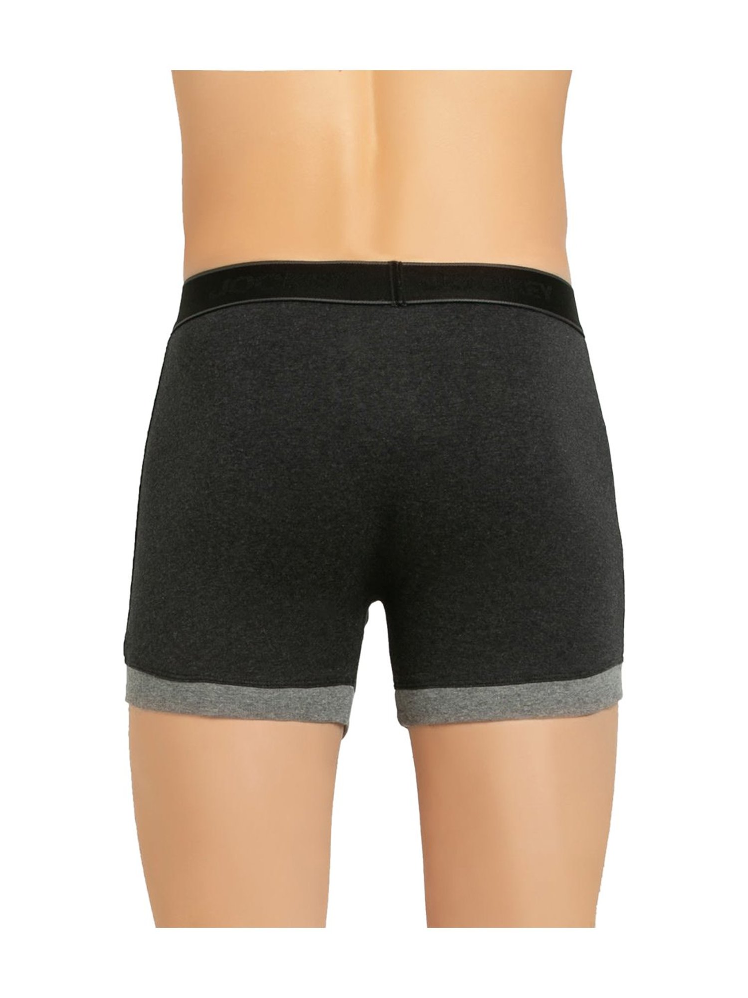 Jockey 1017 Black Super Combed Cotton Rib Boxer Briefs with Stay Fresh Properties - Pack of 2