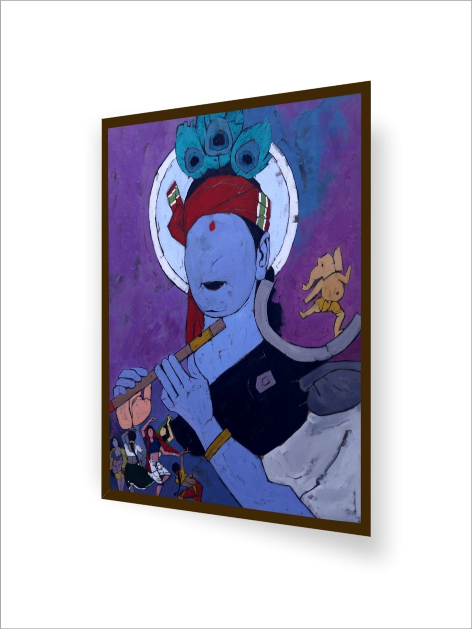 The Art House Abstract Multicolor Canvas Painting