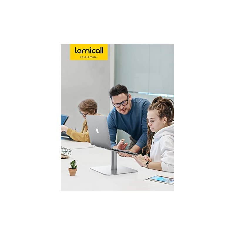 Swivel Laptop Stand  Laptop Riser 360Rotating Ergonomic Aluminum Computer Desk Holder Compatible with MacBook Air Pro Dell XPS HP and More 10 173 Notebook Sliver